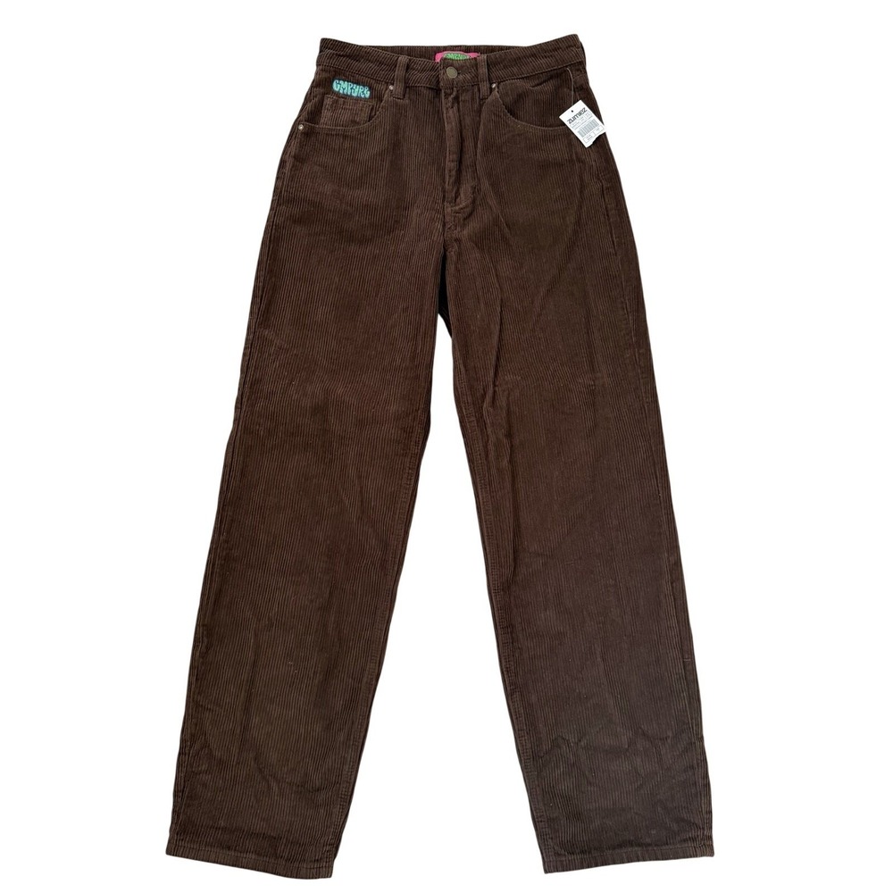 NWT Empyre Tori Skate Corduroy Pants‎ Sz 5 Straight Leg Carafe Brown Grunge 90s